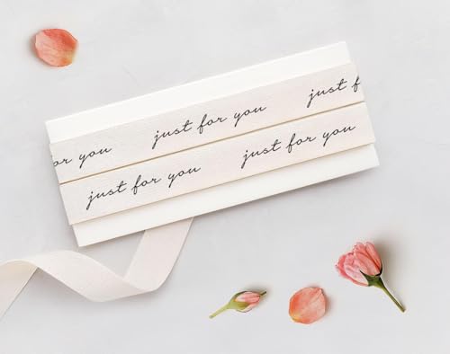 Just for You Baumwollband, 15 mm, 9 m, Geschenkband, besondere Anlässe, personalisierte Geschenke, elegante Verpackung von JOOYZ