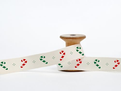 Rotes und grünes Zuckerstangenband, 15 mm, 9 m, Weihnachts-Baumwollband für Geschenktüten, Keksverpackungen, Urlaubsdekorationen Rotes und grünes Zuckerstangenband, 15 mm, 9 m, Weihnachts-Baumwollband für Geschenktüten, Keksverpackungen, Urlaubsdekorationen von JOOYZ