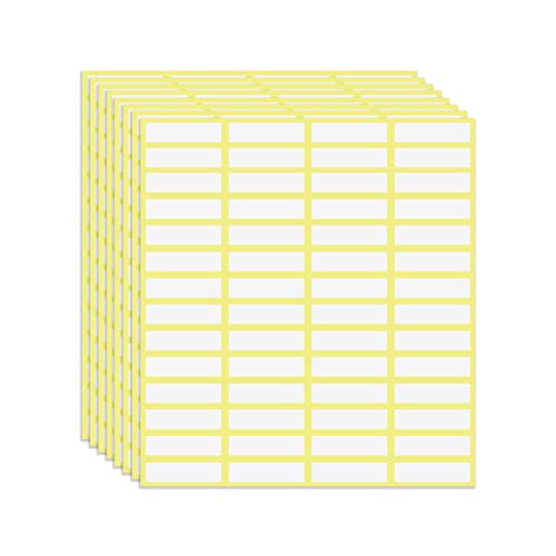 840 Stück 38x13mm Etiketten Selbstklebend zum Beschriften, Universal Aufkleber Etiketten Haushaltsetiketten Tiefkühletiketten Adressetiketten für Flaschen, Aktenordner, Glasboxen, Schule, Büro, Küche 840 Stück 38x13mm Etiketten Selbstklebend zum Beschriften, Universal Aufkleber Etiketten Haushaltsetiketten Tiefkühletiketten Adressetiketten für Flaschen, Aktenordner, Glasboxen, Schule, Büro, Küche von KEWUZY
