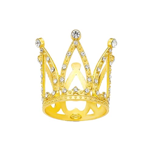 JORCEDI Mini Krone Prinzessin Topper Strass Tiara Ornamente Kuchen Dekoration für Babyparty Geburtstag Hochzeit Weihnachten Thema Party Foto Requisite Gold JORCEDI Mini Krone Prinzessin Topper Strass Tiara Ornamente Kuchen Dekoration für Babyparty Geburtstag Hochzeit Weihnachten Thema Party Foto Requisite Gold von JORCEDI