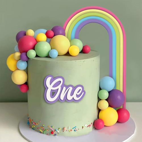 Regenbogen-Kuchenaufsätze, Kugeln, Kuchendekoration, Boho-Kuchenaufsatz für Sommer, Babyparty, Geburtstag, Boho, Hochzeit, Jahrestag, bunt, 28 Stück Regenbogen-Kuchenaufsätze, Kugeln, Kuchendekoration, Boho-Kuchenaufsatz für Sommer, Babyparty, Geburtstag, Boho, Hochzeit, Jahrestag, bunt, 28 Stück von JORCEDI