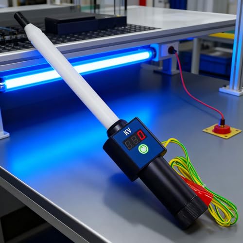 0–100 KV Hand-Elektrostatiktester, tragbares statisches Messgerät, mit LED-Digitalanzeige, Messung der negativen Elektrode, automatische Identifizierung, hochempfindlich, für Fasern, Garn, Stoff 0–100 KV Hand-Elektrostatiktester, tragbares statisches Messgerät, mit LED-Digitalanzeige, Messung der negativen Elektrode, automatische Identifizierung, hochempfindlich, für Fasern, Garn, Stoff von JOSBY
