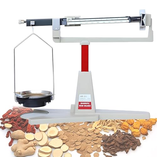 311 g/0,01 g mechanische Laborwaage, 4 Lineale, Balkenwaage, mit magnetischer Dämpfungsvorrichtung und 15 cm Palette, analytisches Gewichtsset, keine Batterie erforderlich, für Zutaten, Gewürze 311 g/0,01 g mechanische Laborwaage, 4 Lineale, Balkenwaage, mit magnetischer Dämpfungsvorrichtung und 15 cm Palette, analytisches Gewichtsset, keine Batterie erforderlich, für Zutaten, Gewürze von JOSBY