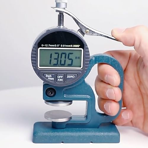 Digitales Schwammdickenmessgerät, 0–12,7 mm Schwammschaumdickenprüfgerät, Sondendurchmesser 30 mm, 0,01 mm Auflösung, Desktop-Messwerkzeug mit großem Messkopf, für Schwamm, Papier Digitales Schwammdickenmessgerät, 0–12,7 mm Schwammschaumdickenprüfgerät, Sondendurchmesser 30 mm, 0,01 mm Auflösung, Desktop-Messwerkzeug mit großem Messkopf, für Schwamm, Papier von JOSBY