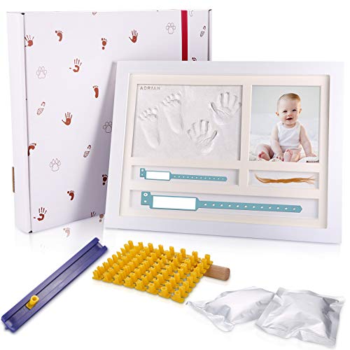 JOSPL Hand fussabdruck baby set,Baby Handabdruck und Fußabdruck Baby Holz Bilderrahmen mit Gipsabdruck Abdruckset mit Buchstaben Set,babyfussabdruckset bilderrahmen für Geschenke zur geburt JOSPL Hand fussabdruck baby set,Baby Handabdruck und Fußabdruck Baby Holz Bilderrahmen mit Gipsabdruck Abdruckset mit Buchstaben Set,babyfussabdruckset bilderrahmen für Geschenke zur geburt von JOSPL
