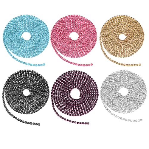 6 Rollen 2mm Strass Kette Trim Diamant Kristall Trim Kralle Kette Strass Kette für Handwerk DIY Handwerk Nähen Dekor 6 Rollen 2mm Strass Kette Trim Diamant Kristall Trim Kralle Kette Strass Kette für Handwerk DIY Handwerk Nähen Dekor von JOUTYFOR