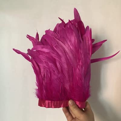 2M/17 Farben gefärbt Hühnerfeder Trim 15-20cm Hahnschwanz Federbänder Hühnerfeder trimmen-Pink 2M/17 Farben gefärbt Hühnerfeder Trim 15-20cm Hahnschwanz Federbänder Hühnerfeder trimmen-Pink von JOYDREAMDESIGN