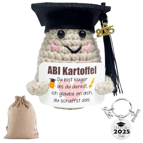 JOYEASE Abitur 2025 Geschenke Positive Kartoffel, ABI 2025 Geschenke, ABI Glücksbringer Prüfung mit Schlüsselanhänger Edelstahl, Geschenk zum Abitur 2025 Mädchen Junge JOYEASE Abitur 2025 Geschenke Positive Kartoffel, ABI 2025 Geschenke, ABI Glücksbringer Prüfung mit Schlüsselanhänger Edelstahl, Geschenk zum Abitur 2025 Mädchen Junge von JOYEASE