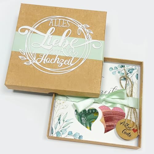 JOYEASE Geldgeschenk Hochzeit - Elegante Hochzeitsgeschenke für Brautpaar - Geldgeschenke Verpackung mit Geschenkbox Hochzeitskarte JOYEASE Geldgeschenk Hochzeit - Elegante Hochzeitsgeschenke für Brautpaar - Geldgeschenke Verpackung mit Geschenkbox Hochzeitskarte von JOYEASE