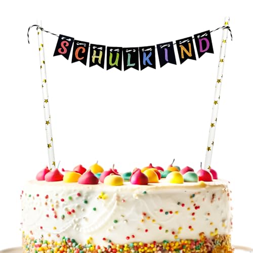Tortendeko Einschulung, Schulkind Deko Cake Topper Einschulung, Kuchendeko Schulanfang Deko für Schulkind 2025 Mädchen Junge von JOYEASE
