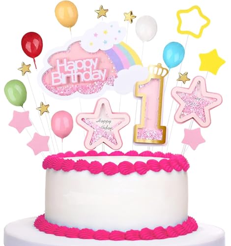 1 Geburtstag Tortendeko Mädchen 1st Geburtstag Kuchendekoration Kuchendeko Rosa Sterne Cake Topper Regenbogen Tortendeko Pinker Bogen Happy Birthday Torten Topper Für Mädchen Geburtstag Und Babys 1 Geburtstag Tortendeko Mädchen 1st Geburtstag Kuchendekoration Kuchendeko Rosa Sterne Cake Topper Regenbogen Tortendeko Pinker Bogen Happy Birthday Torten Topper Für Mädchen Geburtstag Und Babys von JOYEONDEF