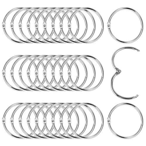 30 Stück Bücher Ringe, Äußerer Durchmesser 20 mm, innerer Durchmesser 15 mm Metall Buchringe Ringe Lose Blatt Buchbinderinge Ringbuch Ringe für Fotoalbum Scrapbook Album Handwerk Papier Karten 30 Stück Bücher Ringe, Äußerer Durchmesser 20 mm, innerer Durchmesser 15 mm Metall Buchringe Ringe Lose Blatt Buchbinderinge Ringbuch Ringe für Fotoalbum Scrapbook Album Handwerk Papier Karten von JOYIAL