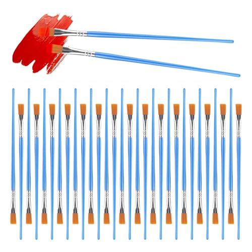 30 Stück Pinsel Set, Blau Nylon Flache Pinsel 15mm x 17cm Kleine Künstlerpinsel für Aquarell Ölgemälde Körper Gesicht Felsen Leinwand, Gemälde Liebhaber Kinder und Zeichnen Basteln 30 Stück Pinsel Set, Blau Nylon Flache Pinsel 15mm x 17cm Kleine Künstlerpinsel für Aquarell Ölgemälde Körper Gesicht Felsen Leinwand, Gemälde Liebhaber Kinder und Zeichnen Basteln von JOYIAL