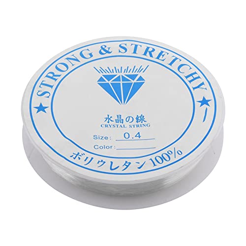Elastische Schmuckfaden, Transparente Perlen Faden, 0.4mm Unsichtbare Nylonschnur Transparente Elastische Schmuckfaden Reißfeste Schnur für DIY Armbänder Halskette Basteln von JOYIAL