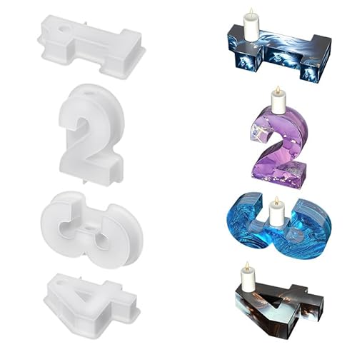 Silikonform Kerzenhalter, 1-4 Zahlen Form DIY Silikonform, Silikonformen Gießformen Kerzenhalter, Zahlen Kerzenform Beton Silikon Kerzenständer Gießform, 3D Kerzenhalter Zementform Silikonform Kerzenhalter, 1-4 Zahlen Form DIY Silikonform, Silikonformen Gießformen Kerzenhalter, Zahlen Kerzenform Beton Silikon Kerzenständer Gießform, 3D Kerzenhalter Zementform von JOYIAL