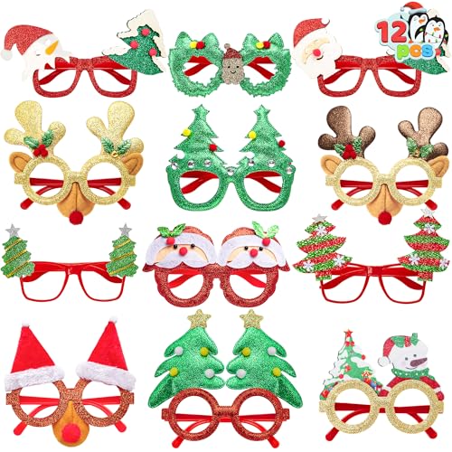 JOYIN 12 Stück Weihnachtsbrillen Rahmen Kostüm Brillen für Weihnachten Party Supplies und Party Favors JOYIN 12 Stück Weihnachtsbrillen Rahmen Kostüm Brillen für Weihnachten Party Supplies und Party Favors von JOYIN