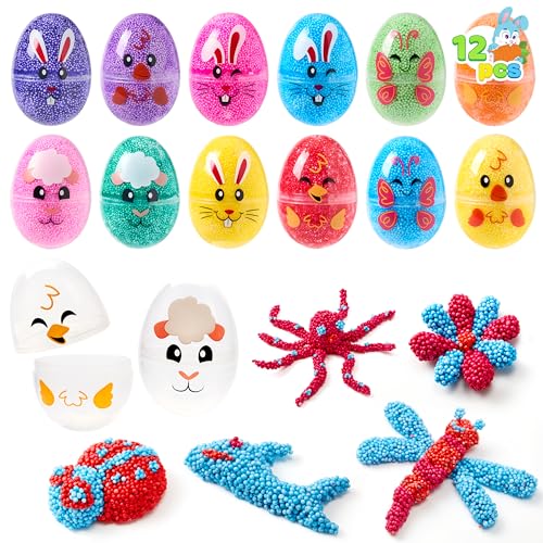 JOYIN 12 Stück vorgefüllte Ostereier mit Schaumstoff-Quetschspielzeug, Osterei mit Schaumstoff-Spielzeugfüllung, Kinder-Ostereiersuche, Korbfüller, Oster-Partygeschenk, Kunsthandwerksbedarf JOYIN 12 Stück vorgefüllte Ostereier mit Schaumstoff-Quetschspielzeug, Osterei mit Schaumstoff-Spielzeugfüllung, Kinder-Ostereiersuche, Korbfüller, Oster-Partygeschenk, Kunsthandwerksbedarf von JOYIN
