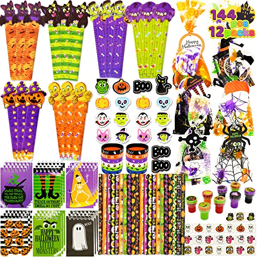 JOYIN 12 Stück vorverpackte Halloween-Schreibwaren-Sets für Kinder inklusive Halloween Notizblöcke, Bleistifte, Lineale, Aufkleber und Radiergummis, für Halloween Süßes oder Saures, Party Geschenk-Set JOYIN 12 Stück vorverpackte Halloween-Schreibwaren-Sets für Kinder inklusive Halloween Notizblöcke, Bleistifte, Lineale, Aufkleber und Radiergummis, für Halloween Süßes oder Saures, Party Geschenk-Set von JOYIN