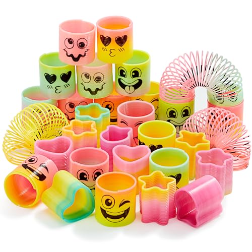 JOYIN 30 Pcs Party Mitgebsel Kindergeburtstag Regenbogen Party Gunst, Mini Kunststoff Spring Spielzeug, Fidget Stress für Karneval Preis Geburtstag Gastgeschenke Kleine Mitbringsel für Kinder JOYIN 30 Pcs Party Mitgebsel Kindergeburtstag Regenbogen Party Gunst, Mini Kunststoff Spring Spielzeug, Fidget Stress für Karneval Preis Geburtstag Gastgeschenke Kleine Mitbringsel für Kinder von JOYIN