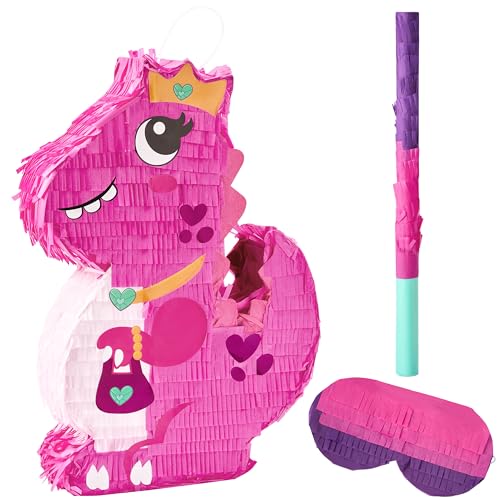 JOYIN Dinosaurier Mädchen Pinata mit Stick für Kinder Erwachsene Party Dekorationen, Spaß Fiesta Taco Party, Event Foto Requisiten, mexikanisches Thema Dekoration, Karneval Feste JOYIN Dinosaurier Mädchen Pinata mit Stick für Kinder Erwachsene Party Dekorationen, Spaß Fiesta Taco Party, Event Foto Requisiten, mexikanisches Thema Dekoration, Karneval Feste von JOYIN