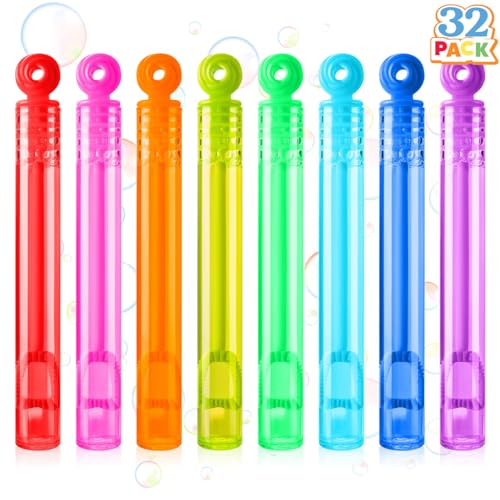 JOYIN 32 Pack Mini Seifenblasenstäbe, 8 Farben Kreis Seifenblasen Party Favors für Kinder, Mitgebsel Kindergeburtstag ab 3 Jahre, Kindergeburtstag Mitgebsel, Kleine Geschenke für Kinder JOYIN 32 Pack Mini Seifenblasenstäbe, 8 Farben Kreis Seifenblasen Party Favors für Kinder, Mitgebsel Kindergeburtstag ab 3 Jahre, Kindergeburtstag Mitgebsel, Kleine Geschenke für Kinder von JOYIN