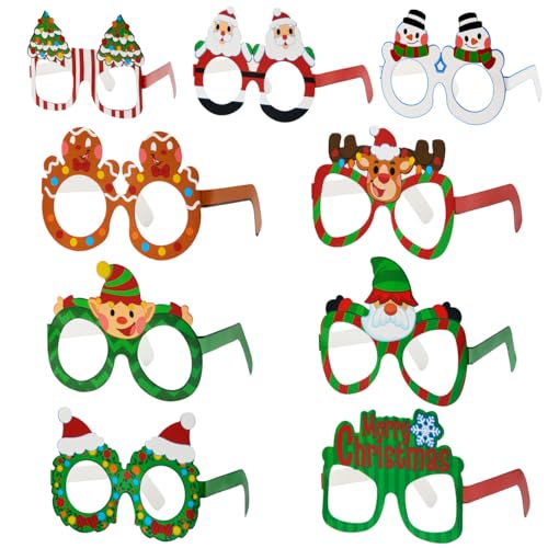 JOYIN 36 Stück Weihnachten Brille Frame Kostüm Brillen verschiedene Designs für Weihnachten Party Supplies Photo Booth und Party Favors (One Size Fits All) von JOYIN