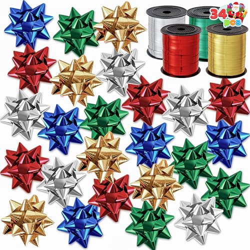 JOYIN 4 Packungen Bastband für Weihnachtsverpackungen, Geschenkverpackungen, Bindfaden für Bastelarbeiten JOYIN 4 Packungen Bastband für Weihnachtsverpackungen, Geschenkverpackungen, Bindfaden für Bastelarbeiten von JOYIN