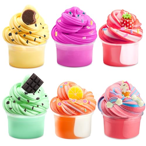 JOYIN 6 Pack Butter Schleim Set, Partygeschenke Kindergeburtstag, Cloud Schleim, Slime Adventskalender, Schleim Kinder, Slime Kit, Fluffy Schleim für Mädchen und Jungen,Mitgebsel Kindergeburtstag JOYIN 6 Pack Butter Schleim Set, Partygeschenke Kindergeburtstag, Cloud Schleim, Slime Adventskalender, Schleim Kinder, Slime Kit, Fluffy Schleim für Mädchen und Jungen,Mitgebsel Kindergeburtstag von JOYIN