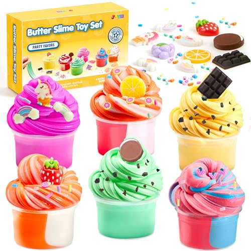 JOYIN 6 Pack Butter Schleim Set, Partygeschenke Kindergeburtstag, Cloud Schleim, Slime Adventskalender, Schleim Kinder, Slime Kit, Fluffy Schleim für Mädchen und Jungen,Mitgebsel Kindergeburtstag JOYIN 6 Pack Butter Schleim Set, Partygeschenke Kindergeburtstag, Cloud Schleim, Slime Adventskalender, Schleim Kinder, Slime Kit, Fluffy Schleim für Mädchen und Jungen,Mitgebsel Kindergeburtstag von JOYIN