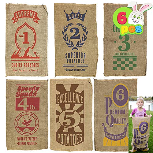 JOYIN 6 Pcs Outdoor Spiele Gartenspiele für Kinder Erwachsene, 101cmx61cm Kartoffelsäcke Springtaschen Potato Sacks für Kinder & Familie, Karnevalsspiele, Outdoor-Spiel, Outdoor Rasen Dekor Spiele JOYIN 6 Pcs Outdoor Spiele Gartenspiele für Kinder Erwachsene, 101cmx61cm Kartoffelsäcke Springtaschen Potato Sacks für Kinder & Familie, Karnevalsspiele, Outdoor-Spiel, Outdoor Rasen Dekor Spiele von JOYIN