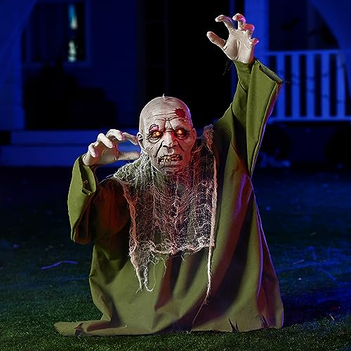 JOYIN Halloween Animierter Zombie Groundbreaker mit kriechenden, gruseligen Animatronic-Dekorationen mit beweglichen Armen als Halloween-Party-Requisite und als Dekoration für Rasen JOYIN Halloween Animierter Zombie Groundbreaker mit kriechenden, gruseligen Animatronic-Dekorationen mit beweglichen Armen als Halloween-Party-Requisite und als Dekoration für Rasen von JOYIN