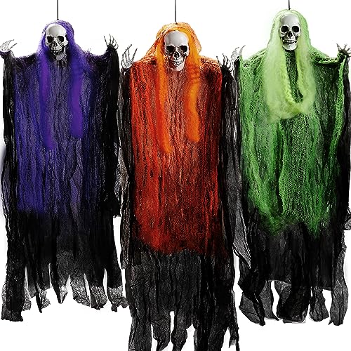 JOYIN Halloween-Sensenmann-Dekoration, 3 Stück, 89,7 cm, Halloween-Dekoration zum Aufhängen, Halloween-Dekoration für Spukhäuser, Beste Halloween-Dekoration für drinnen und draußen. JOYIN Halloween-Sensenmann-Dekoration, 3 Stück, 89,7 cm, Halloween-Dekoration zum Aufhängen, Halloween-Dekoration für Spukhäuser, Beste Halloween-Dekoration für drinnen und draußen. von JOYIN