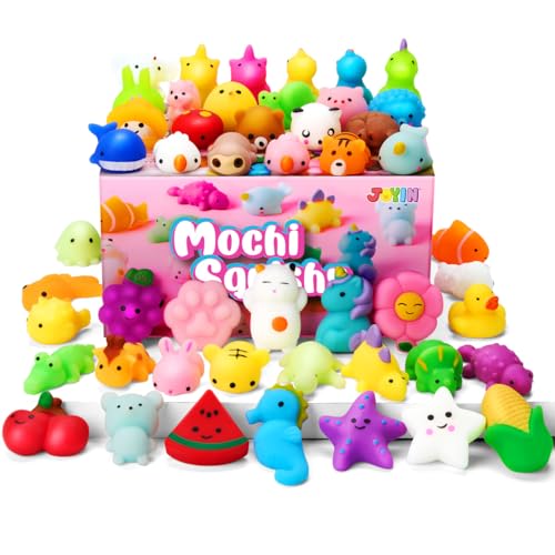 JOYIN Mochi Squishy Spielzeug Set, 100 Pack Mini Mochi Mitgebsel Kindergeburtstag ab 3 Jahre, Kawaii Squishy Mitbringsel Kindergeburtstag, Kleine Geschenke für Kinder, Adventskalender Füllung Kinder JOYIN Mochi Squishy Spielzeug Set, 100 Pack Mini Mochi Mitgebsel Kindergeburtstag ab 3 Jahre, Kawaii Squishy Mitbringsel Kindergeburtstag, Kleine Geschenke für Kinder, Adventskalender Füllung Kinder von JOYIN