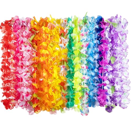 JOYIN Toy 36 Stücke Hawaii Blumenketten Hawaiikette Halskette Tropischen Hawaiianischen Luau Blumen Lei für Kleid, Party Favors, Strand und Themenbezogenen Geburtstage, (3 Dutzend) von JOYIN