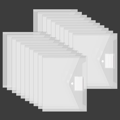 20 Stück Dokumententasche A4, Wasserdichte Dokumentenmappe, Sammelmappen Mit Etikettentasche, Mappen für Dokumente Organisieren, Bürobedarf, Hausaufgaben von JOYIT