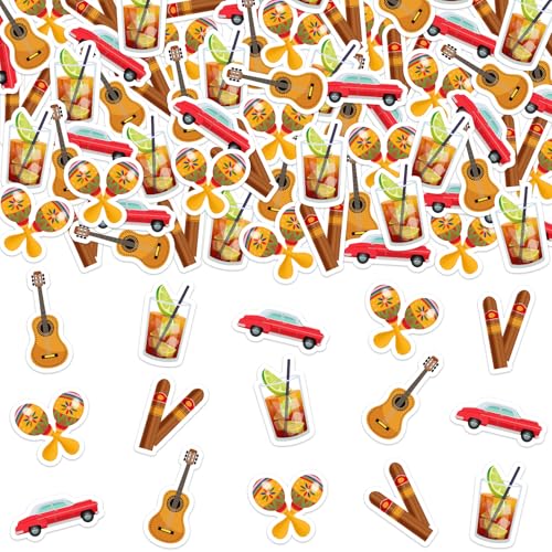 JOYMEMO 200 Stück Kuba Konfetti für Junge Mädchen, Havanna Nights Party Dekorationen, doppelseitige kubanische Kultur Thema Konfetti Streutischdekoration, Kuba Geburtstag Baby Shower Party Supplies JOYMEMO 200 Stück Kuba Konfetti für Junge Mädchen, Havanna Nights Party Dekorationen, doppelseitige kubanische Kultur Thema Konfetti Streutischdekoration, Kuba Geburtstag Baby Shower Party Supplies von JOYMEMO