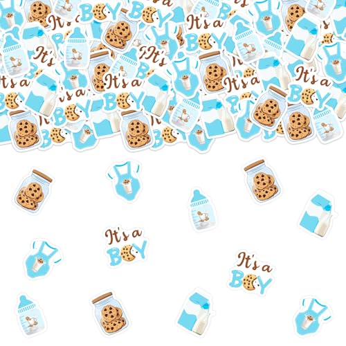 JOYMEMO 200 Stück Milch- und Keks-Konfetti für Babypartys – Milch- und Kekse-Babyparty-Dekorationen, doppelseitiges Druckpapier It's A Boy Tischstreuung JOYMEMO 200 Stück Milch- und Keks-Konfetti für Babypartys – Milch- und Kekse-Babyparty-Dekorationen, doppelseitiges Druckpapier It's A Boy Tischstreuung von JOYMEMO