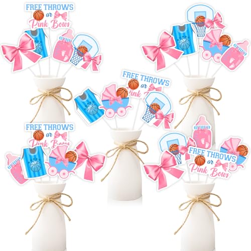 JOYMEMO 24 Stück kostenlose Überwürfe oder rosa Schleifen, Geschlechtsoffenbarung, Mittelstück – rosa und blaue Basketball oder Schleifen, Geschlechtsoffenbarung, Dekorationen, Babyparty-Zubehör für JOYMEMO 24 Stück kostenlose Überwürfe oder rosa Schleifen, Geschlechtsoffenbarung, Mittelstück – rosa und blaue Basketball oder Schleifen, Geschlechtsoffenbarung, Dekorationen, Babyparty-Zubehör für von JOYMEMO