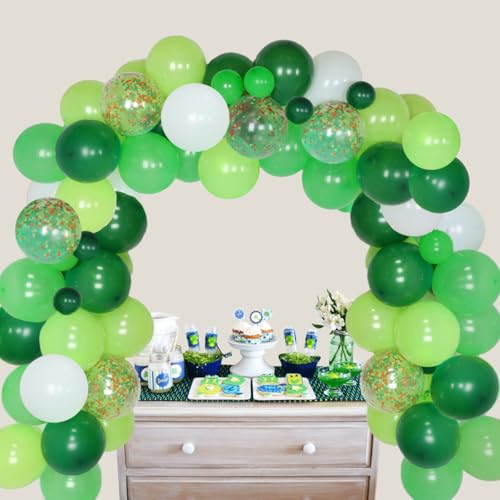 JOYMEMO Frosch Geburtstag Party Dekorationen – Grüne Ballon Girlande Bogen Kit mit Walking Frosch Folienballons für Kinder Insekten-Tier-Thema Geburtstag, Sommerteichpool, grüne Themenparty-Zubehör JOYMEMO Frosch Geburtstag Party Dekorationen – Grüne Ballon Girlande Bogen Kit mit Walking Frosch Folienballons für Kinder Insekten-Tier-Thema Geburtstag, Sommerteichpool, grüne Themenparty-Zubehör von JOYMEMO