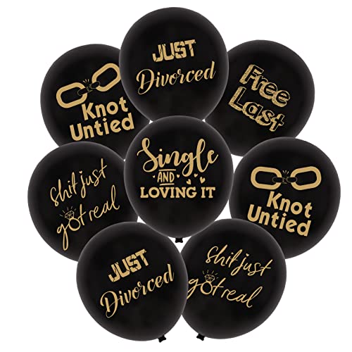 Lustige Scheidungsparty Dekoration Ballons 30er Pack Lustige Schwarzgold Luftballons für Frauen Männer mit verschiedenen Sprüchen für die Freiheit Single AF Party Supplies Lustige Scheidungsparty Dekoration Ballons 30er Pack Lustige Schwarzgold Luftballons für Frauen Männer mit verschiedenen Sprüchen für die Freiheit Single AF Party Supplies von JOYMEMO