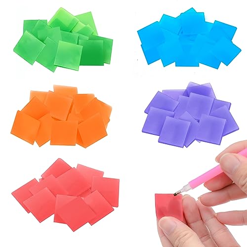 JOYSKY 40pcs Diamond Painting Wachs,2.5x2.5cm DIY Malerei Kleber Ton bunte Malerei Ton Wachs Stickerei Kreuzstich Malerei Set Werkzeug DIY Diamant Wachs Werkzeug für Stickerei Zubehör,Mehrfarbig von JOYSKY