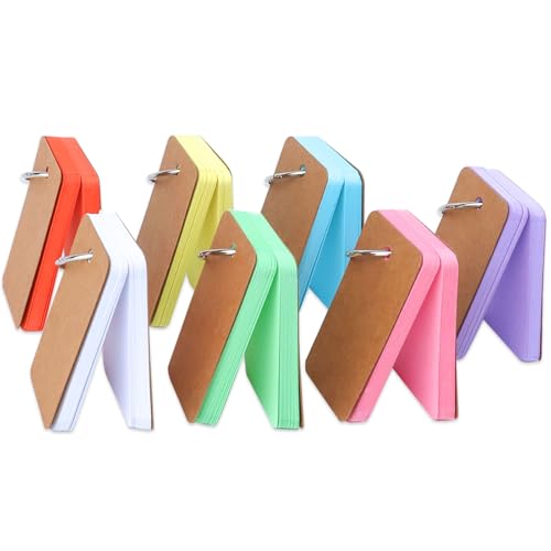 Lernkarten Revision, 7er-Pack, 350 Blatt, Revisionskarten in verschiedenen Farben, mit Ringen, bunte Karteikarten, geeignet für Büro, Arbeit, Zuhause, Schule und Studium, leicht zu tragen Lernkarten Revision, 7er-Pack, 350 Blatt, Revisionskarten in verschiedenen Farben, mit Ringen, bunte Karteikarten, geeignet für Büro, Arbeit, Zuhause, Schule und Studium, leicht zu tragen von JOYSKY