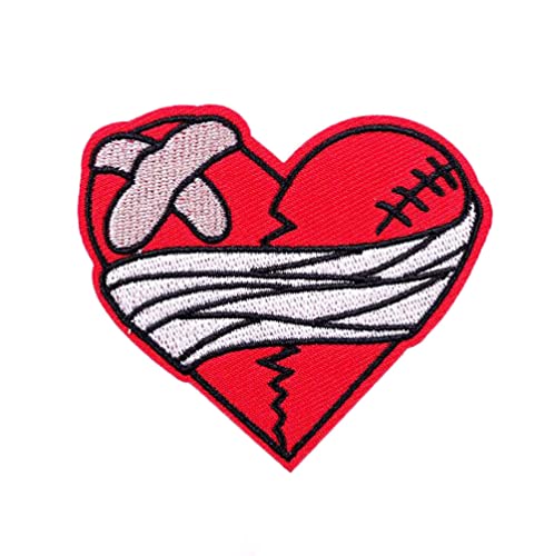 ulricar Broken Heart Patch Rot Bestickte Applikation zum Aufbügeln Punk Stil Form Aufkleber Abzeichen Dekoration für Taschen Jacken Jeans Kleidung DIY ulricar Broken Heart Patch Rot Bestickte Applikation zum Aufbügeln Punk Stil Form Aufkleber Abzeichen Dekoration für Taschen Jacken Jeans Kleidung DIY von JOYUETLAN
