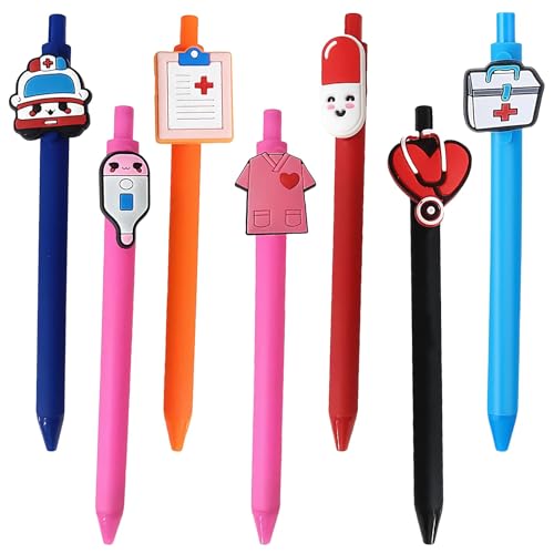 7 Stück Krankenschwester Stift, Einziehbare Kugelschreiber Nurse Accessories 0,5 mm Feine Kugelschreiber Süßes Lustige Stifte Krankenschwester Zubehör Stift-Set Nursezubehör,für Arbeit Nurse Geschenke 7 Stück Krankenschwester Stift, Einziehbare Kugelschreiber Nurse Accessories 0,5 mm Feine Kugelschreiber Süßes Lustige Stifte Krankenschwester Zubehör Stift-Set Nursezubehör,für Arbeit Nurse Geschenke von JOZMMZEOOA