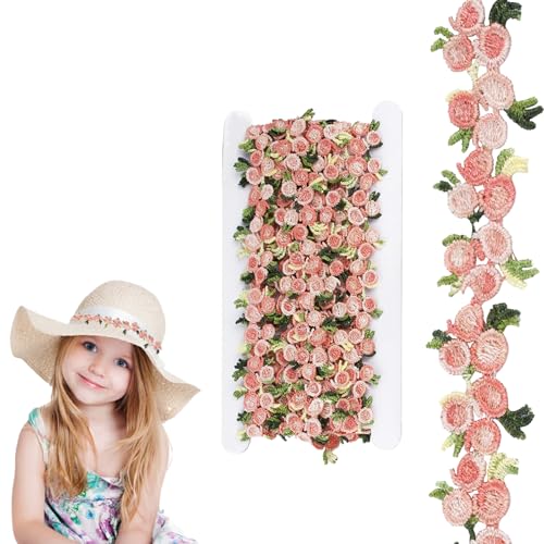 JOZMMZEOOA 5 Yards/4.57 Meter Spitzenband,Blumen Borten und Bänder Nähen Bordüre Stoff Spitzenborte Blumen Selbstklebende Bordüre,für Bänder Basteln Deko Adventskranz Geschenkpapier Hochzeit (Rosa) JOZMMZEOOA 5 Yards/4.57 Meter Spitzenband,Blumen Borten und Bänder Nähen Bordüre Stoff Spitzenborte Blumen Selbstklebende Bordüre,für Bänder Basteln Deko Adventskranz Geschenkpapier Hochzeit (Rosa) von JOZMMZEOOA