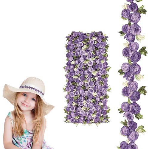JOZMMZEOOA 5 Yards/4.57 Meter Spitzenband,Blumen Borten und Bänder Nähen Bordüre Stoff Spitzenborte Blumen Selbstklebende Bordüre,für Bänder Basteln Deko Adventskranz Geschenkpapier Hochzeit (Lila) JOZMMZEOOA 5 Yards/4.57 Meter Spitzenband,Blumen Borten und Bänder Nähen Bordüre Stoff Spitzenborte Blumen Selbstklebende Bordüre,für Bänder Basteln Deko Adventskranz Geschenkpapier Hochzeit (Lila) von JOZMMZEOOA