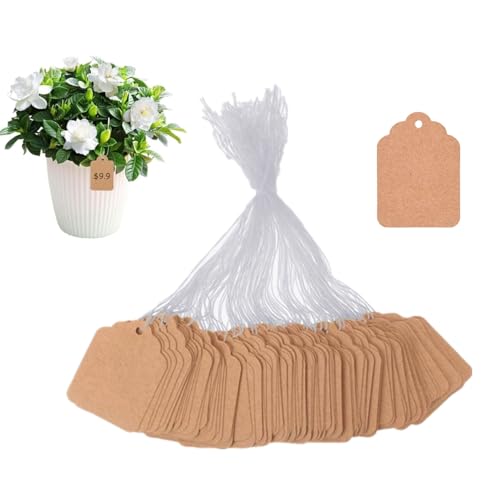 JOZMMZEOOA 500 Stücke Preisschilder,Geschenkanhänger Kraftpapier 28X45 MM Preisschilder Anhänger Braun Weiß Hängeetiketten Preisschilders Flohmarkt mit Schnur,für Flohmarkt Schmuck Geschenk (Braun) JOZMMZEOOA 500 Stücke Preisschilder,Geschenkanhänger Kraftpapier 28X45 MM Preisschilder Anhänger Braun Weiß Hängeetiketten Preisschilders Flohmarkt mit Schnur,für Flohmarkt Schmuck Geschenk (Braun) von JOZMMZEOOA