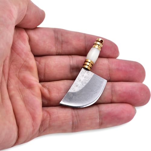 JPCRMOV Mini Messer Feststehend, klein Taschenmesser Gürtelmesser mit Holster, EDC Outdoor Messer Schlüsselanhänger - CNC Technik - Gewicht 8 g - Klingenlänge 3 cm (Stil-C) von JPCRMOV