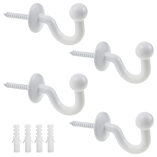 JPGhaha 4 Stück Vorhang Raffhalter Haken Gardinenhalter Wand Metall Weiß U-förmige Ende Vorhang Holdback Wandhaken Ball End Raffhalter Haken für Vorhänge Gardinen Heimdekoration JPGhaha 4 Stück Vorhang Raffhalter Haken Gardinenhalter Wand Metall Weiß U-förmige Ende Vorhang Holdback Wandhaken Ball End Raffhalter Haken für Vorhänge Gardinen Heimdekoration von JPGhaha