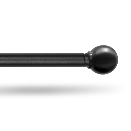 Gardinenstangen für Fenster, 76,2–116,8 cm, dekorative Gardinenstangen-Set, mattschwarz, Spleißen, einzelne Fenster-Gardinenstange mit Halterungen für Schlafzimmer, Mattschwarz, 61 - 178 cm Gardinenstangen für Fenster, 76,2–116,8 cm, dekorative Gardinenstangen-Set, mattschwarz, Spleißen, einzelne Fenster-Gardinenstange mit Halterungen für Schlafzimmer, Mattschwarz, 61 - 178 cm von JPM